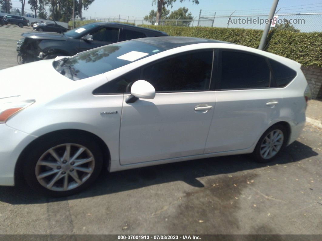 2012 Toyota Prius V Two/three/five White vin: JTDZN3EU6C3174678