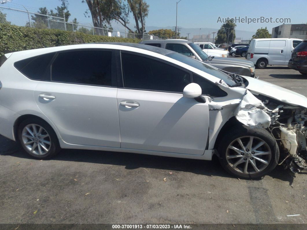 2012 Toyota Prius V Two/three/five White vin: JTDZN3EU6C3174678