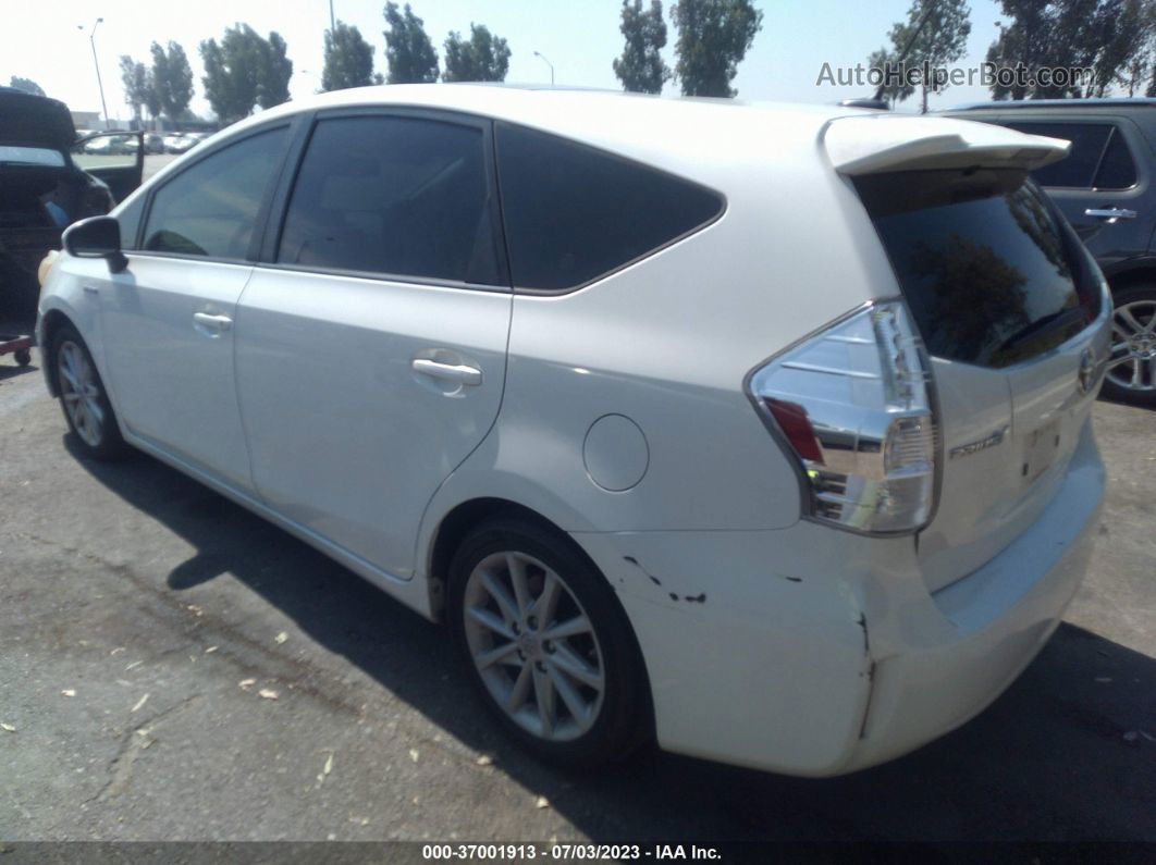 2012 Toyota Prius V Two/three/five White vin: JTDZN3EU6C3174678