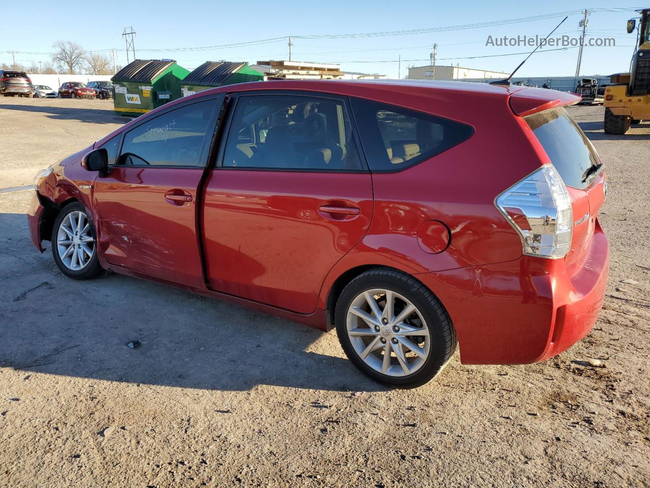 2014 Toyota Prius V  Red vin: JTDZN3EU6E3298372