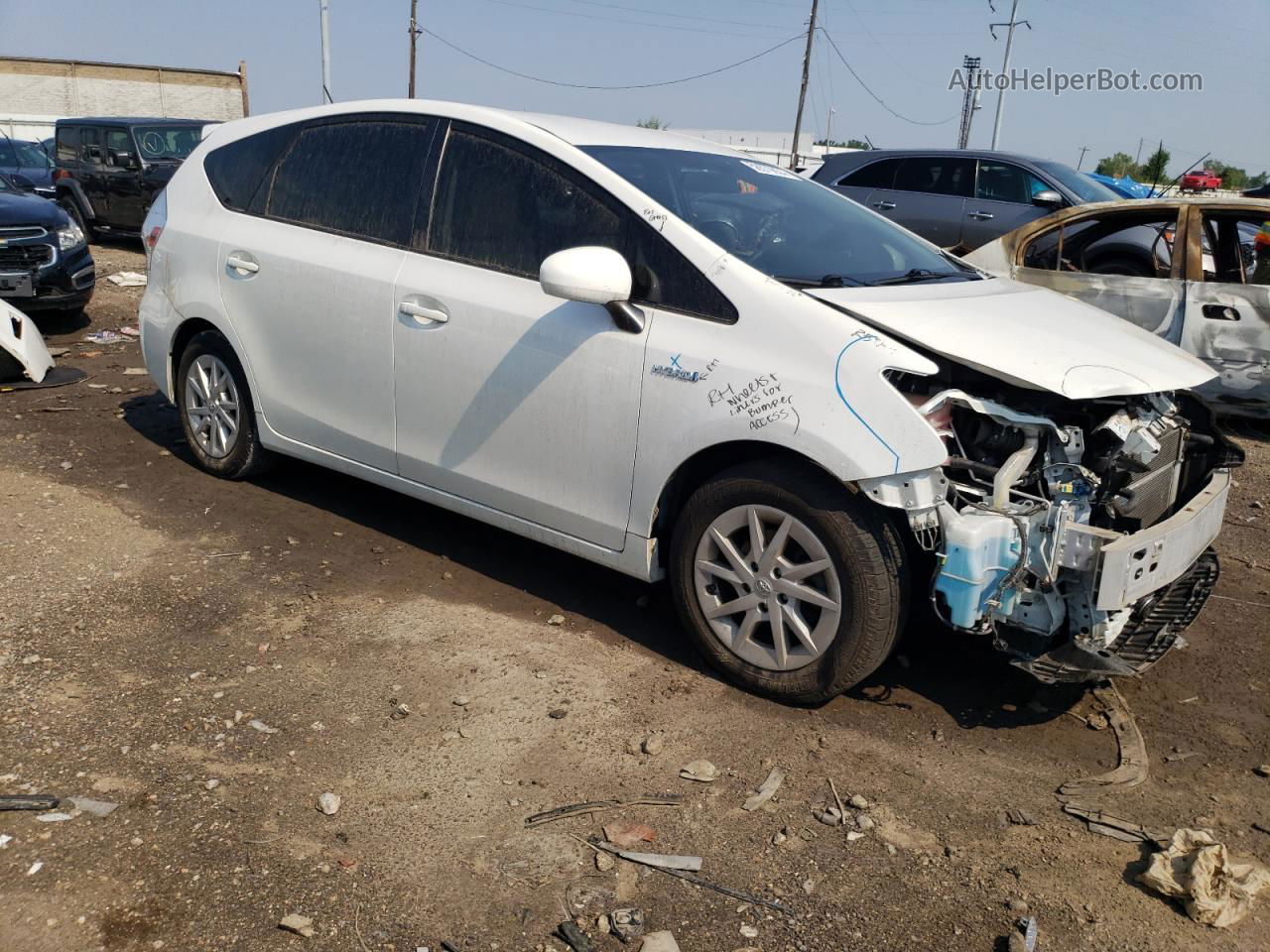 2012 Toyota Prius V  White vin: JTDZN3EU7C3012980