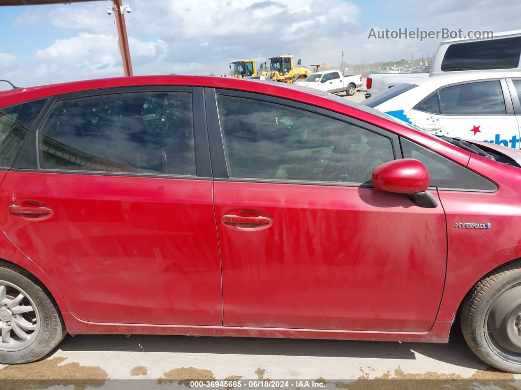 2012 Toyota Prius V Three Burgundy vin: JTDZN3EU7C3057286