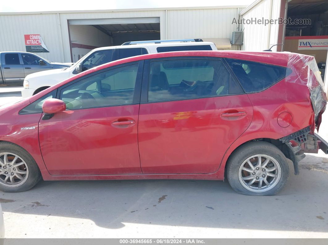 2012 Toyota Prius V Three Burgundy vin: JTDZN3EU7C3057286