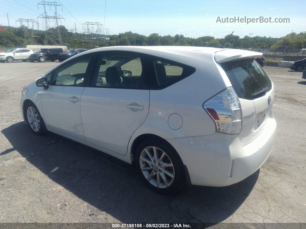 2012 Toyota Prius V Two/three/five White vin: JTDZN3EU7C3100461