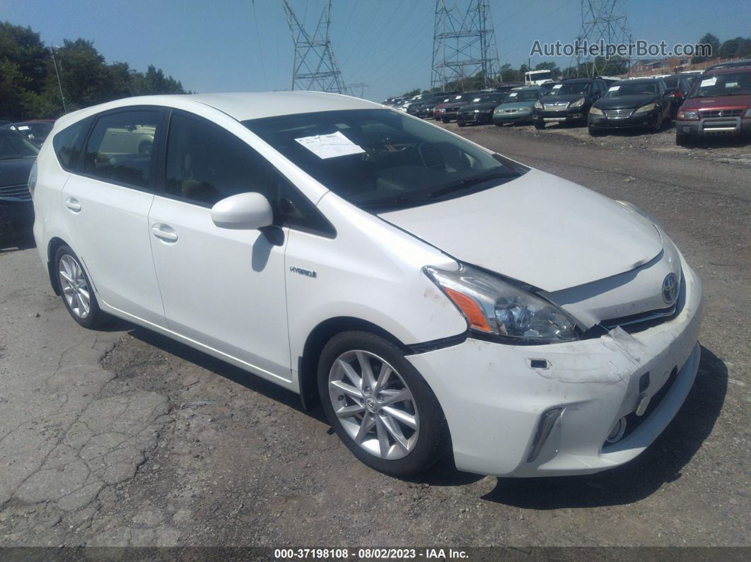 2012 Toyota Prius V Two/three/five White vin: JTDZN3EU7C3100461