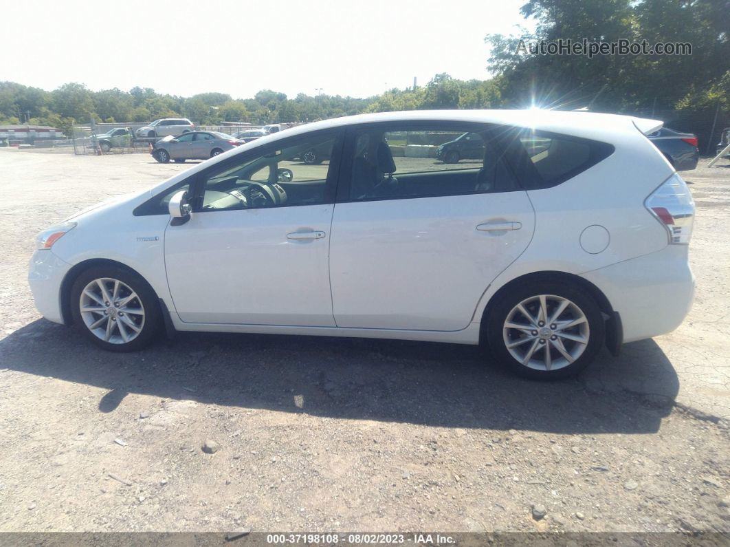 2012 Toyota Prius V Two/three/five White vin: JTDZN3EU7C3100461