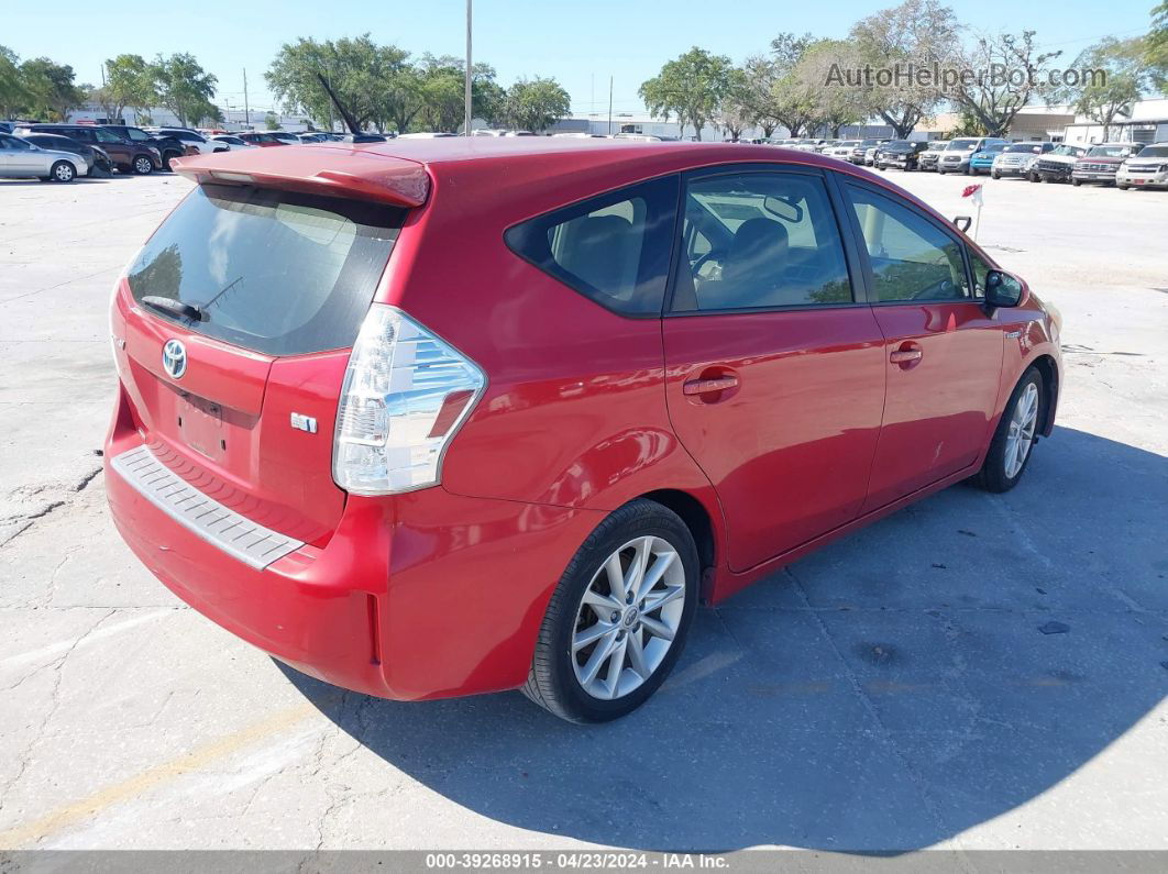 2012 Toyota Prius V Five Red vin: JTDZN3EU7C3108107