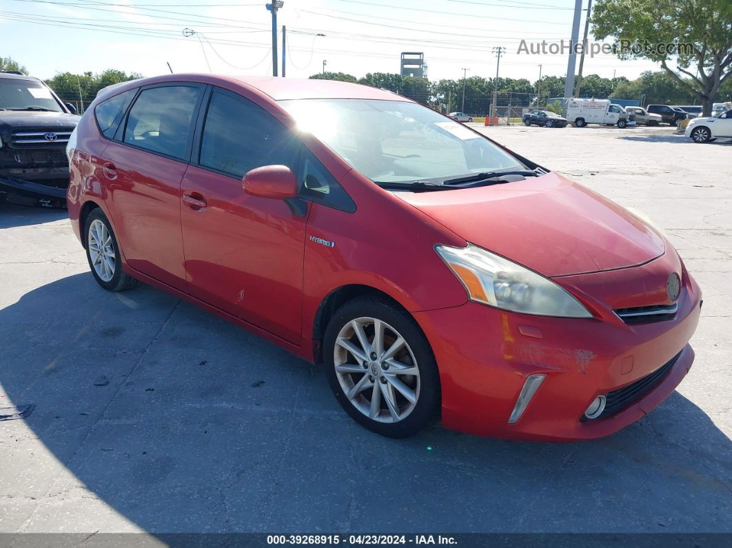 2012 Toyota Prius V Five Красный vin: JTDZN3EU7C3108107