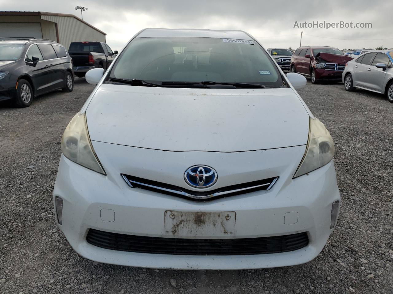 2012 Toyota Prius V  White vin: JTDZN3EU7C3109564