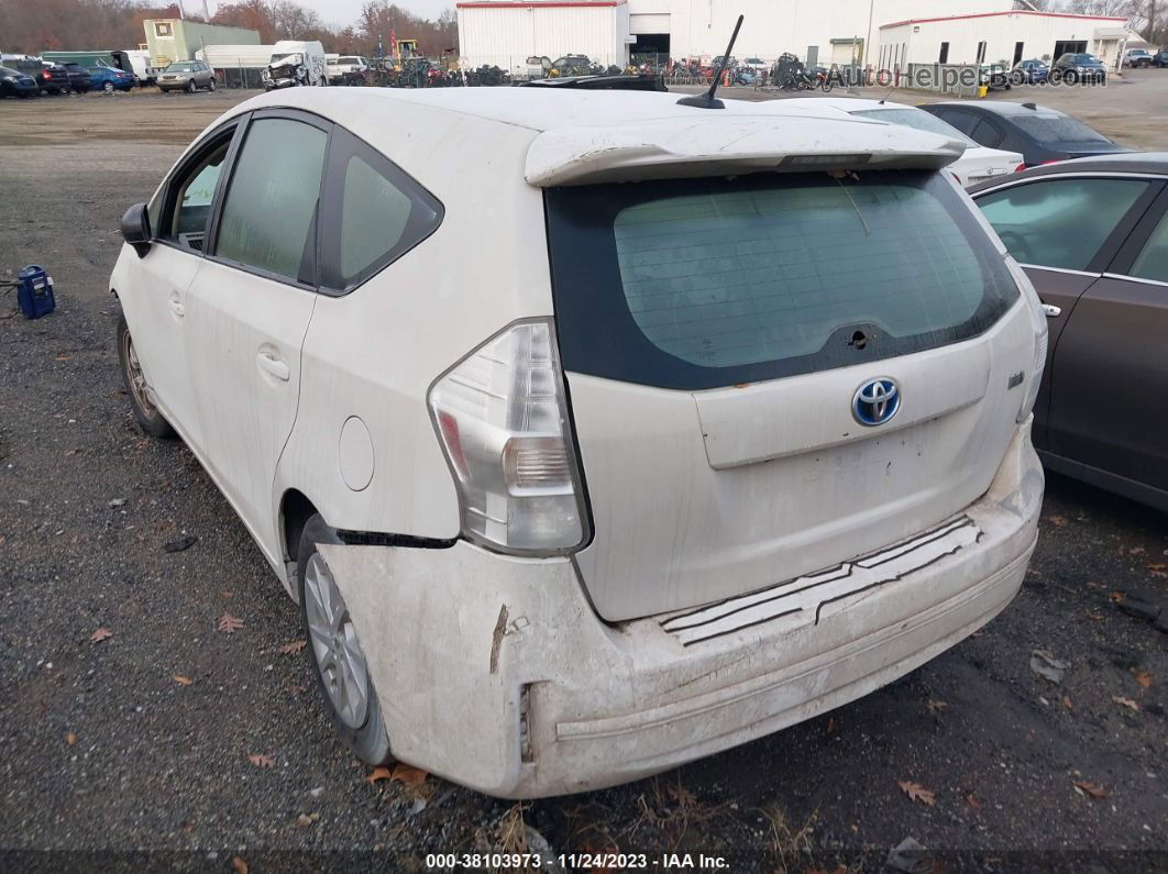 2012 Toyota Prius V Three White vin: JTDZN3EU7C3153628