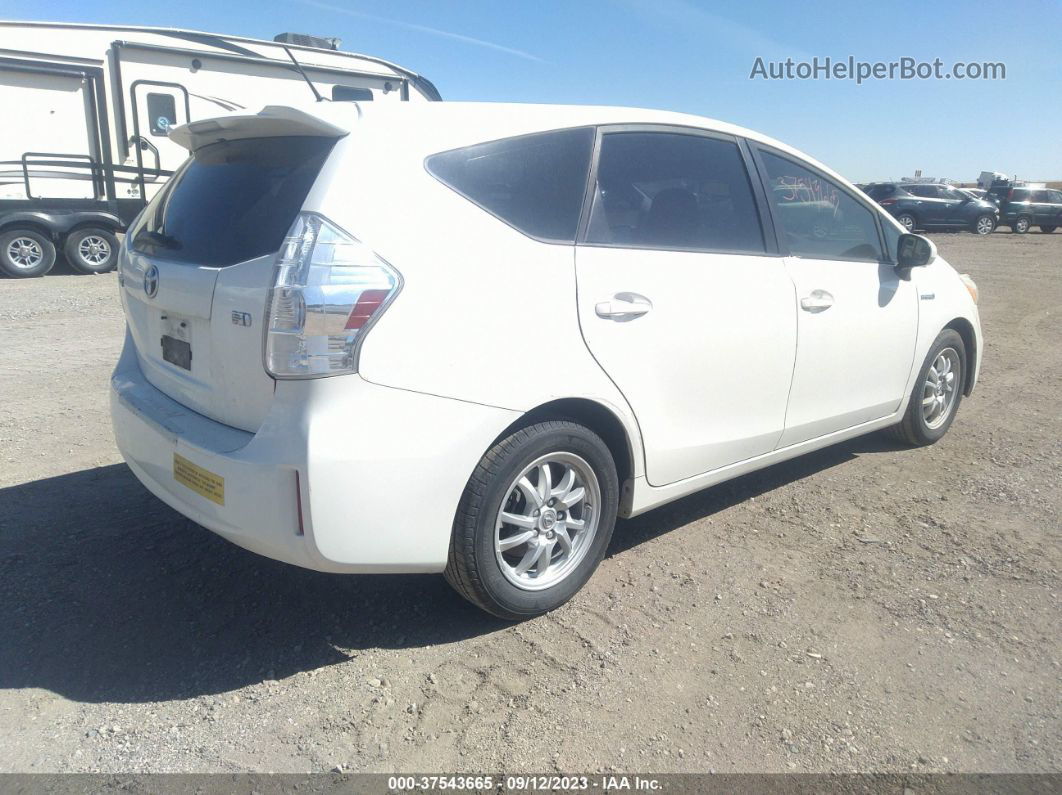 2012 Toyota Prius V Two/three/five White vin: JTDZN3EU7C3162135