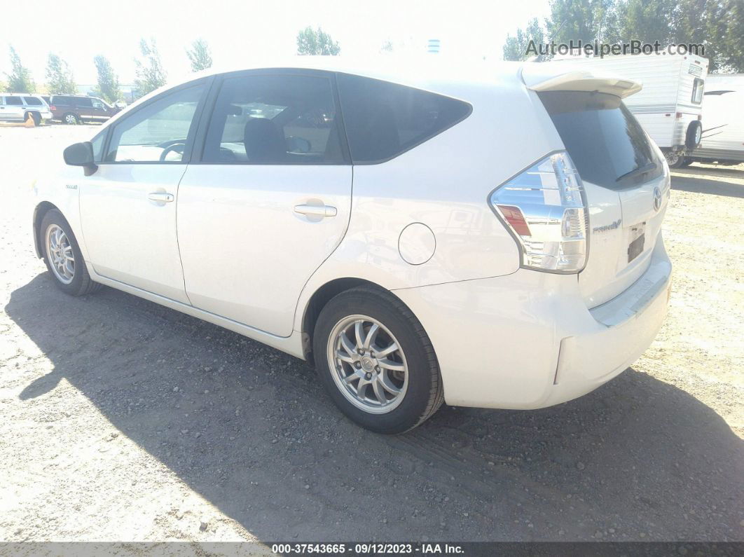 2012 Toyota Prius V Two/three/five White vin: JTDZN3EU7C3162135