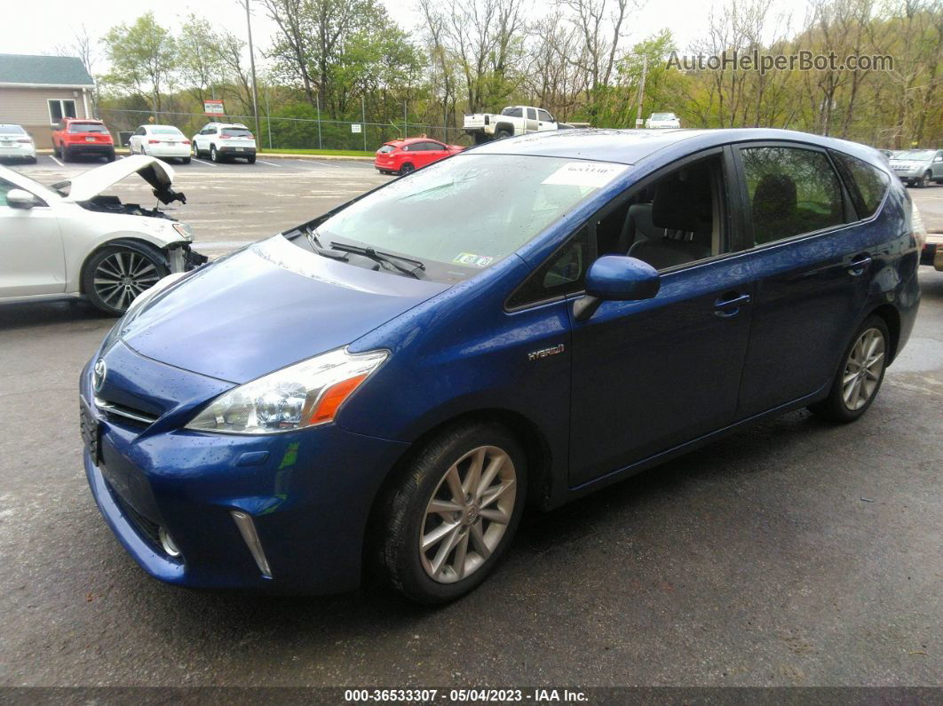 2012 Toyota Prius V Two/three/five Blue vin: JTDZN3EU7C3164595