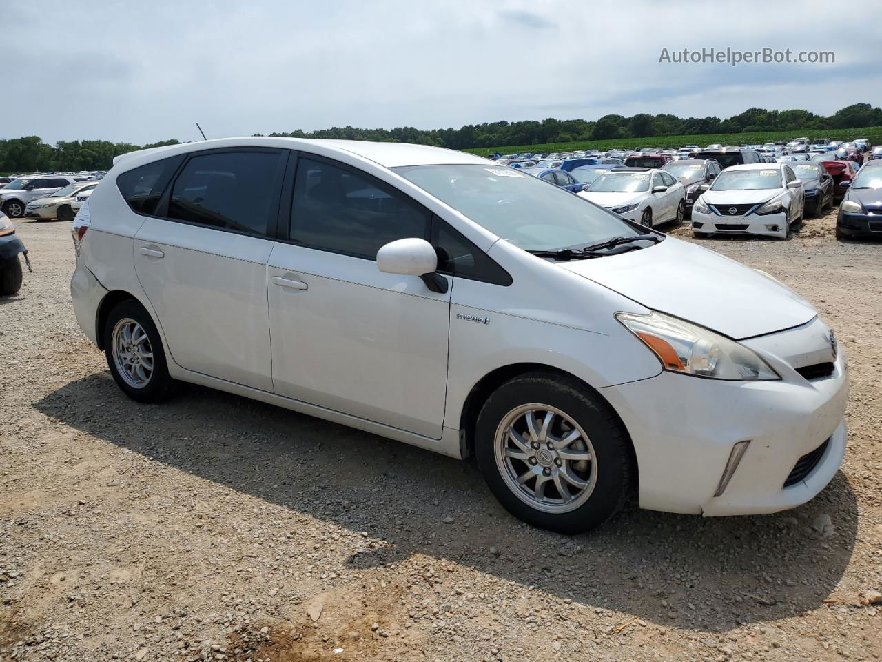 2012 Toyota Prius V  White vin: JTDZN3EU7C3183714