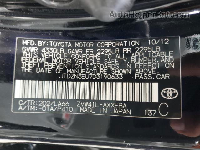 2013 Toyota Prius V  Black vin: JTDZN3EU7D3190633