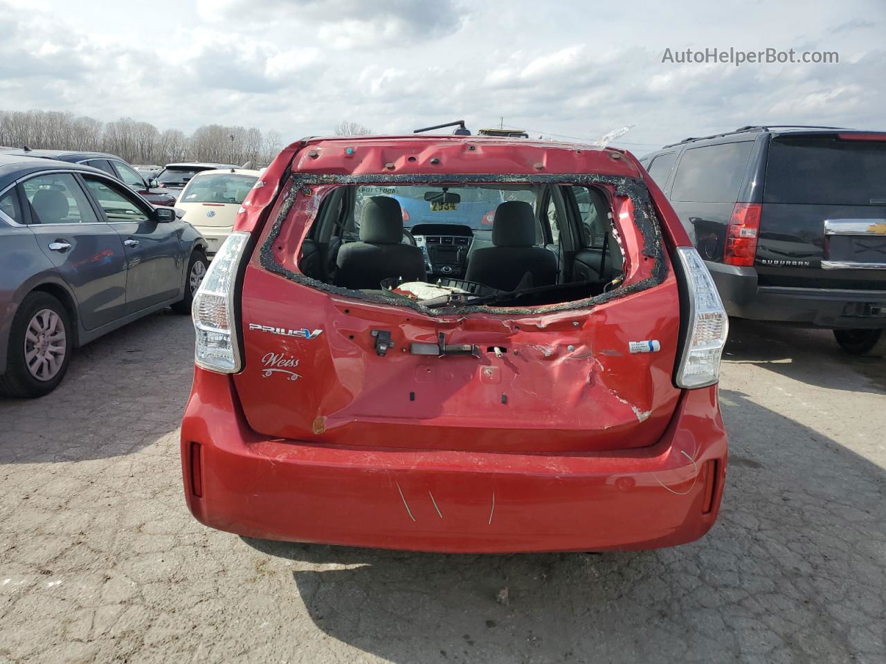 2014 Toyota Prius V  Red vin: JTDZN3EU7E3316782