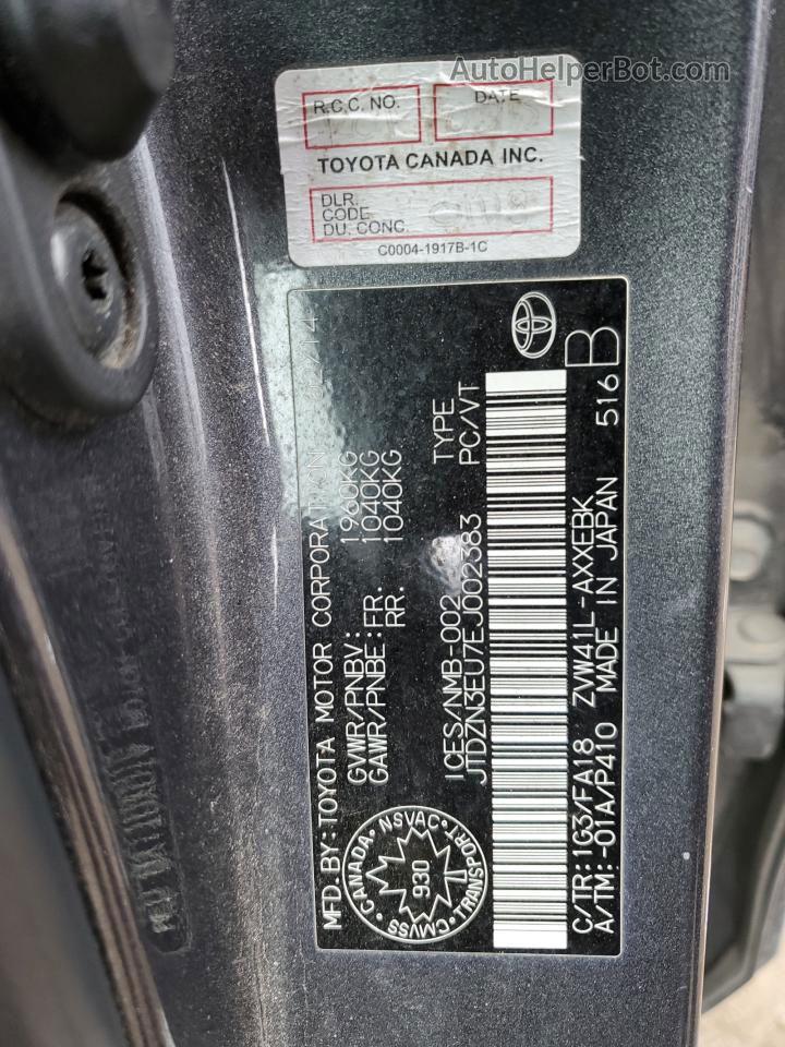 2014 Toyota Prius V  Charcoal vin: JTDZN3EU7EJ002383