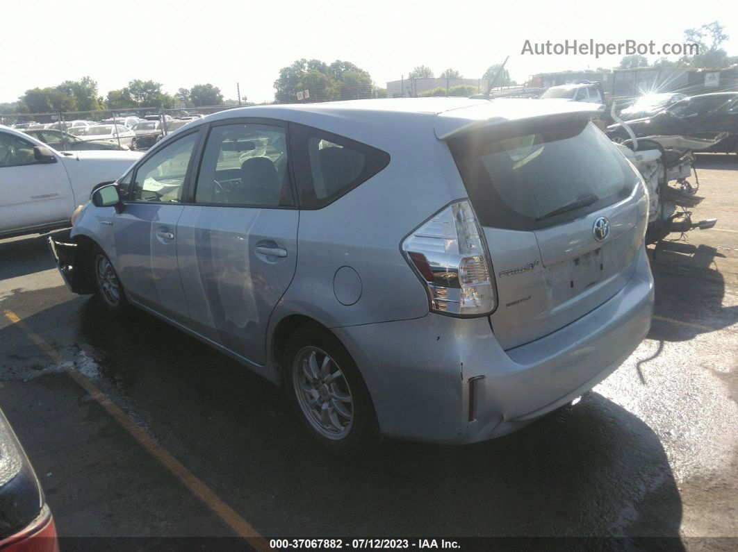 2012 Toyota Prius V Two/three/five Light Blue vin: JTDZN3EU8C3081791