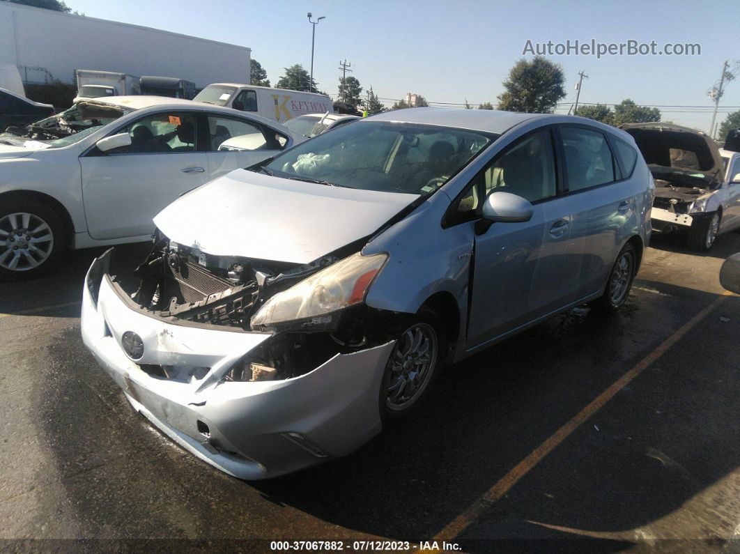 2012 Toyota Prius V Two/three/five Светло-синий vin: JTDZN3EU8C3081791