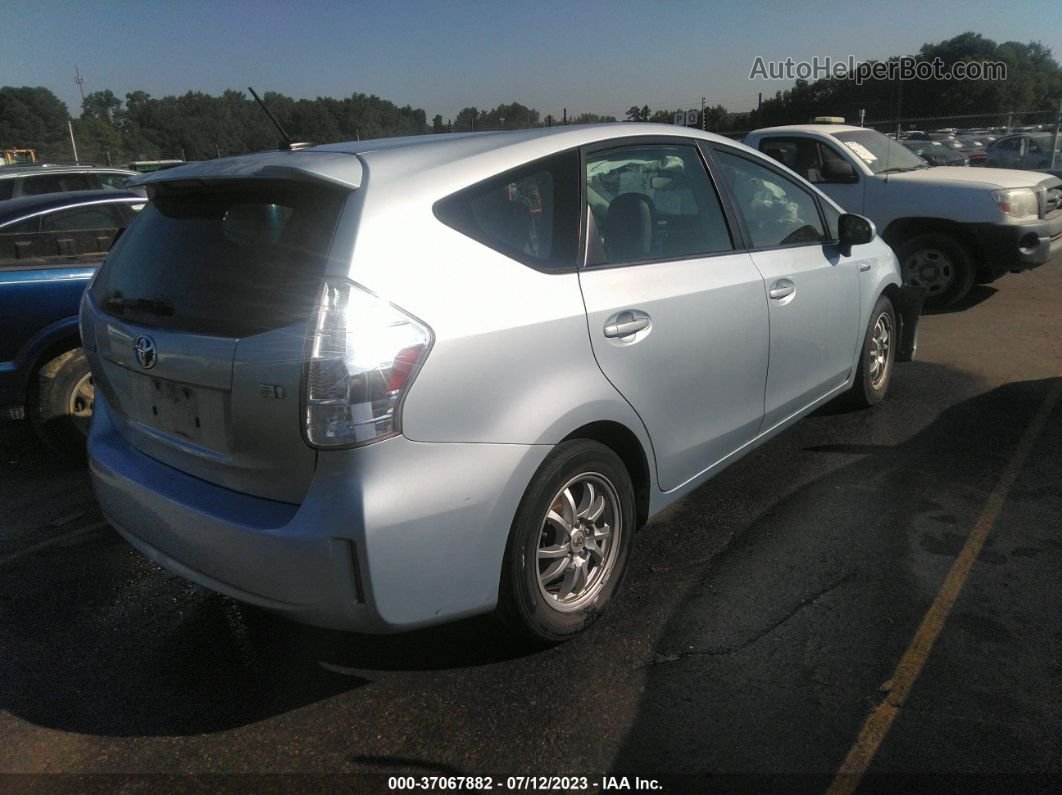 2012 Toyota Prius V Two/three/five Светло-синий vin: JTDZN3EU8C3081791
