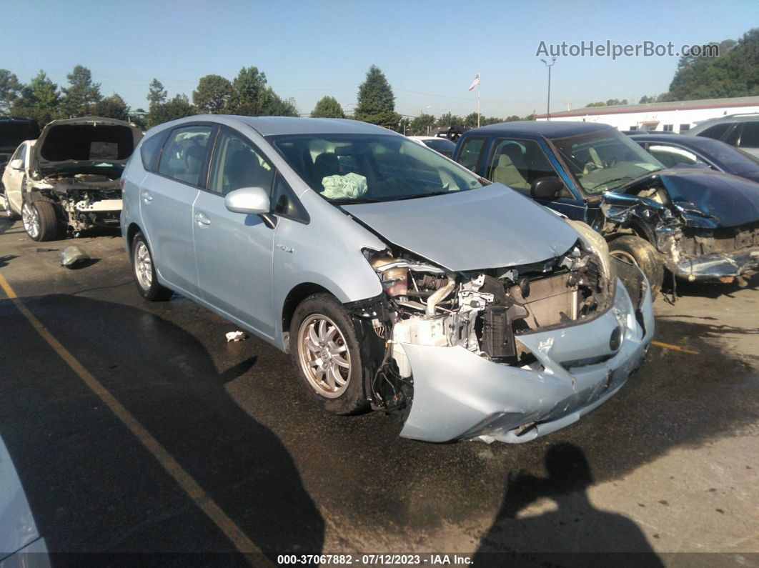 2012 Toyota Prius V Two/three/five Светло-синий vin: JTDZN3EU8C3081791