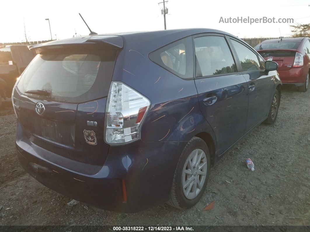 2012 Toyota Prius V Two Dark Blue vin: JTDZN3EU8C3123859