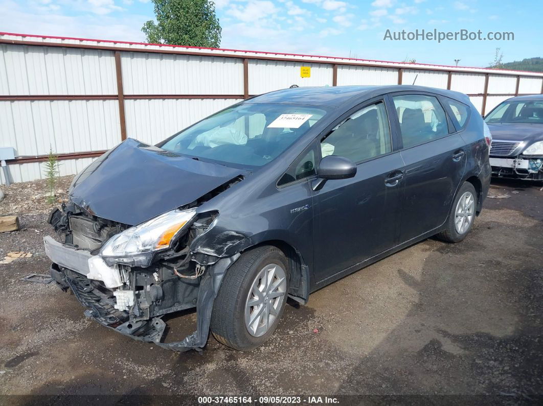 2012 Toyota Prius V Two/three/five Gray vin: JTDZN3EU8C3179882