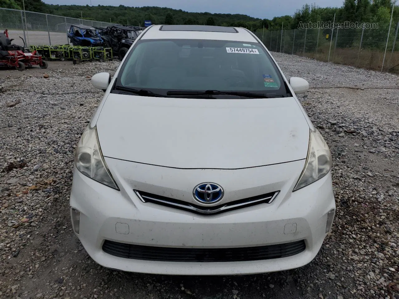 2012 Toyota Prius V  White vin: JTDZN3EU9C3090385