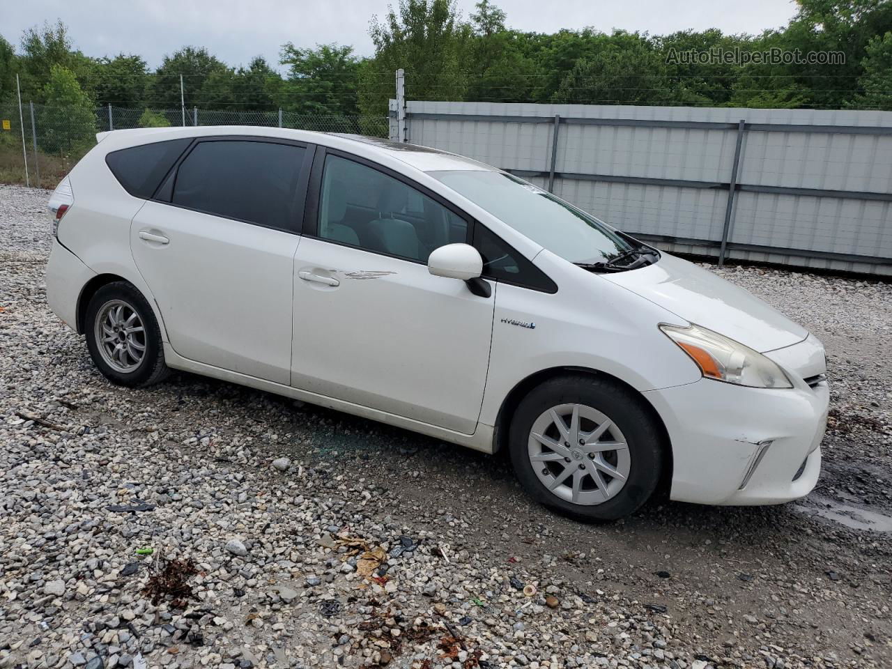 2012 Toyota Prius V  White vin: JTDZN3EU9C3090385