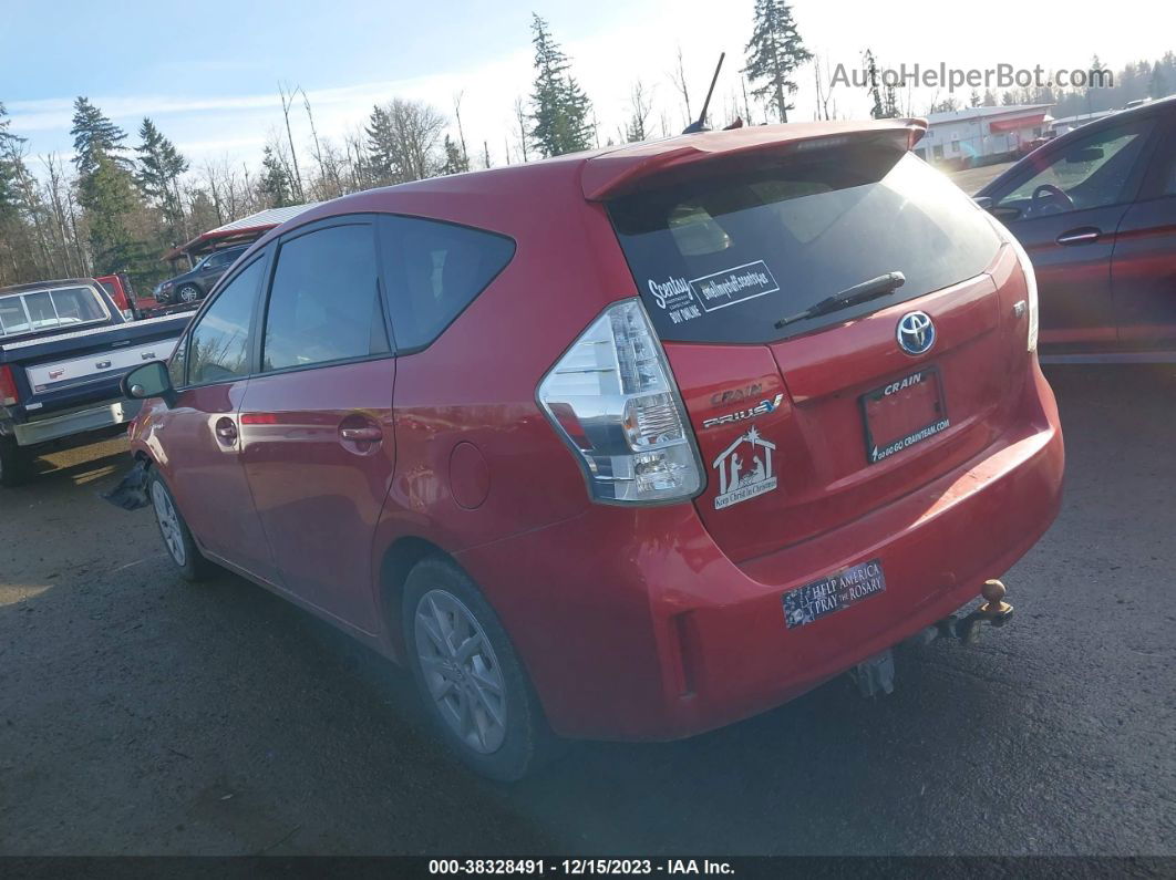 2012 Toyota Prius V Two Красный vin: JTDZN3EU9C3108089