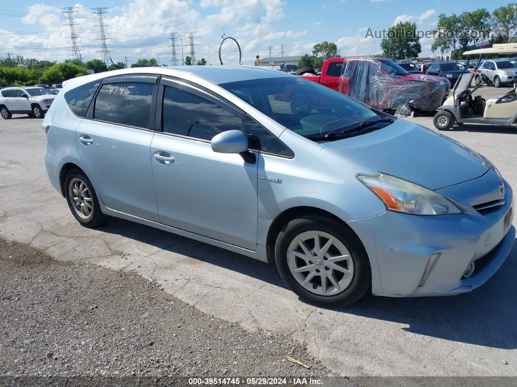 2012 Toyota Prius V Three Light Blue vin: JTDZN3EU9C3136572