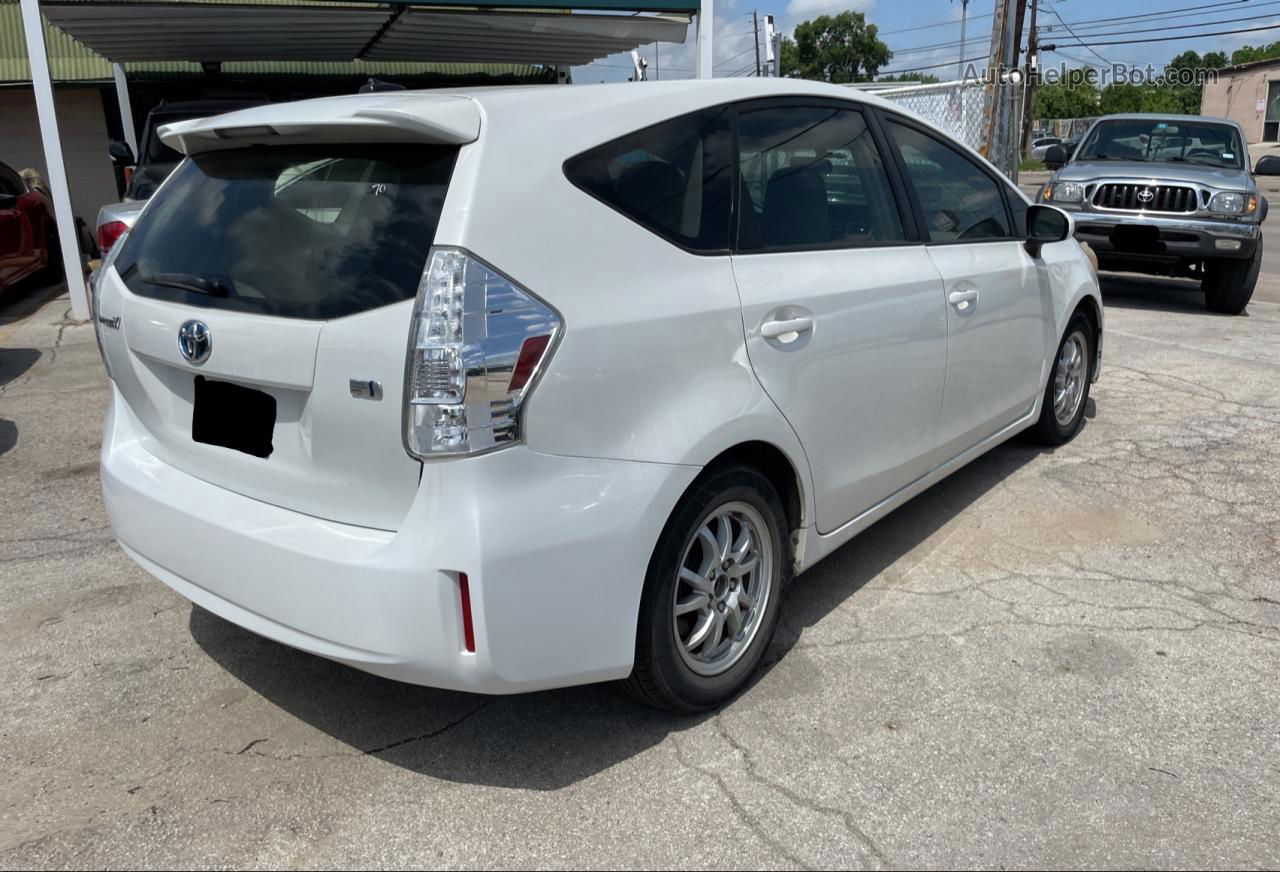 2012 Toyota Prius V  White vin: JTDZN3EU9C3156398