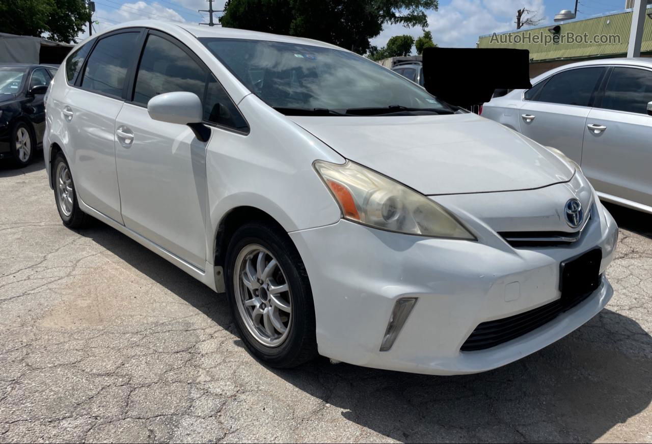 2012 Toyota Prius V  White vin: JTDZN3EU9C3156398