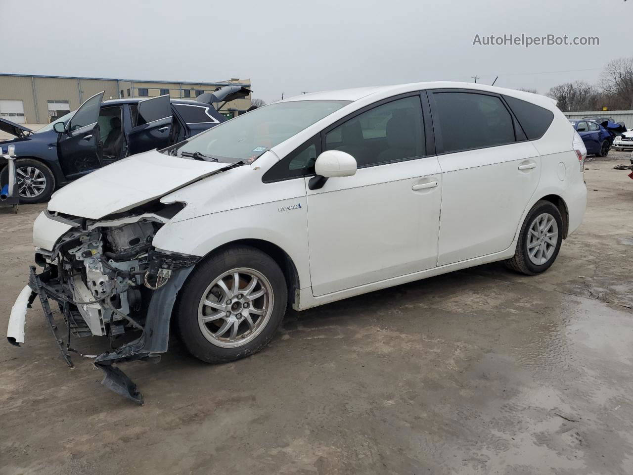 2012 Toyota Prius V  White vin: JTDZN3EUXC3058691