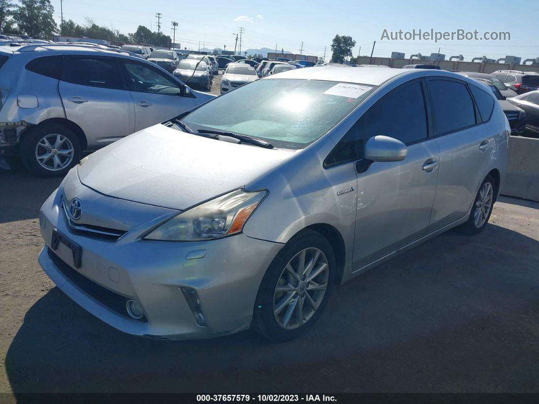 2012 Toyota Prius V Two/three/five Silver vin: JTDZN3EUXC3110465