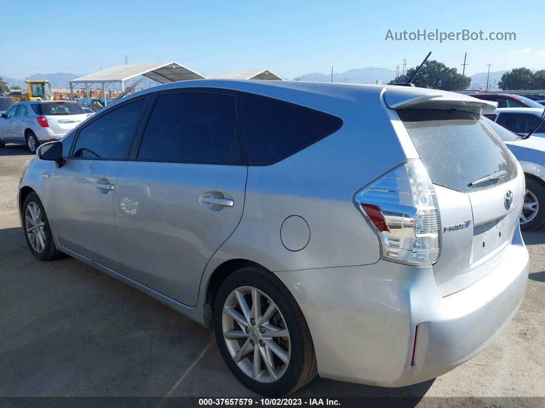 2012 Toyota Prius V Two/three/five Silver vin: JTDZN3EUXC3110465