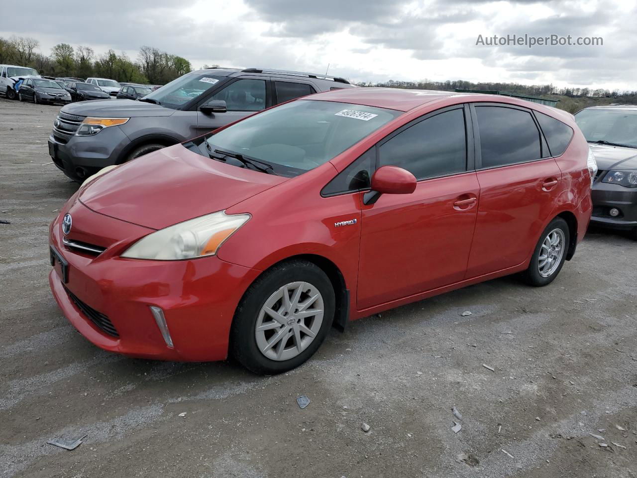 2012 Toyota Prius V  Красный vin: JTDZN3EUXC3146995