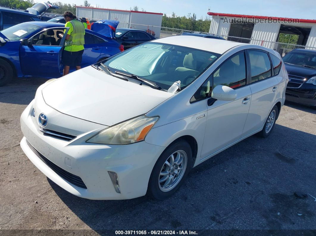 2012 Toyota Prius V Three White vin: JTDZN3EUXC3155597