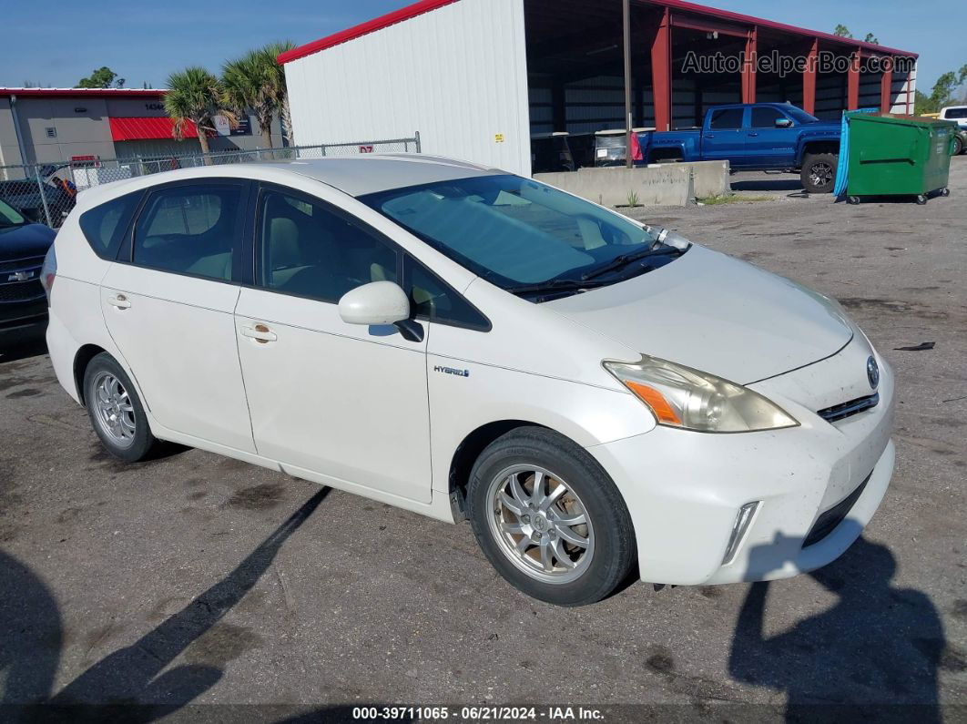 2012 Toyota Prius V Three White vin: JTDZN3EUXC3155597