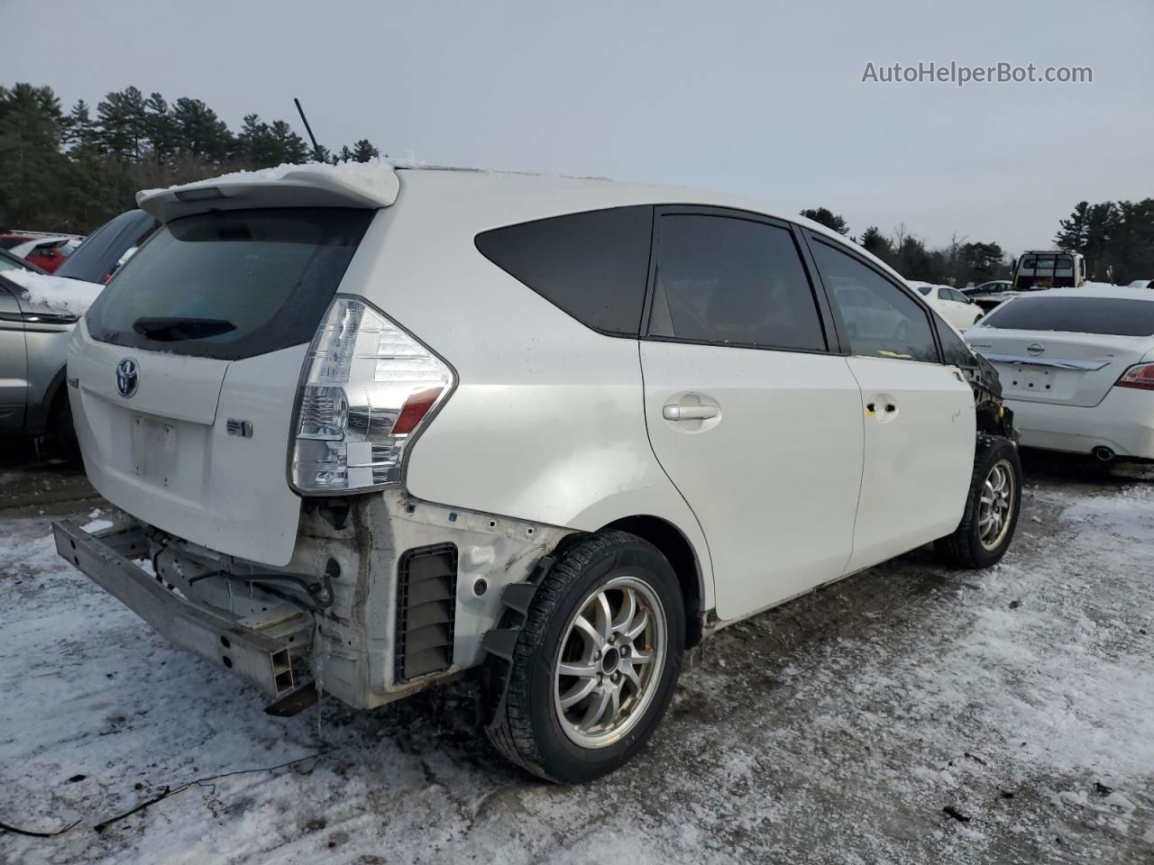 2012 Toyota Prius V  White vin: JTDZN3EUXC3173095