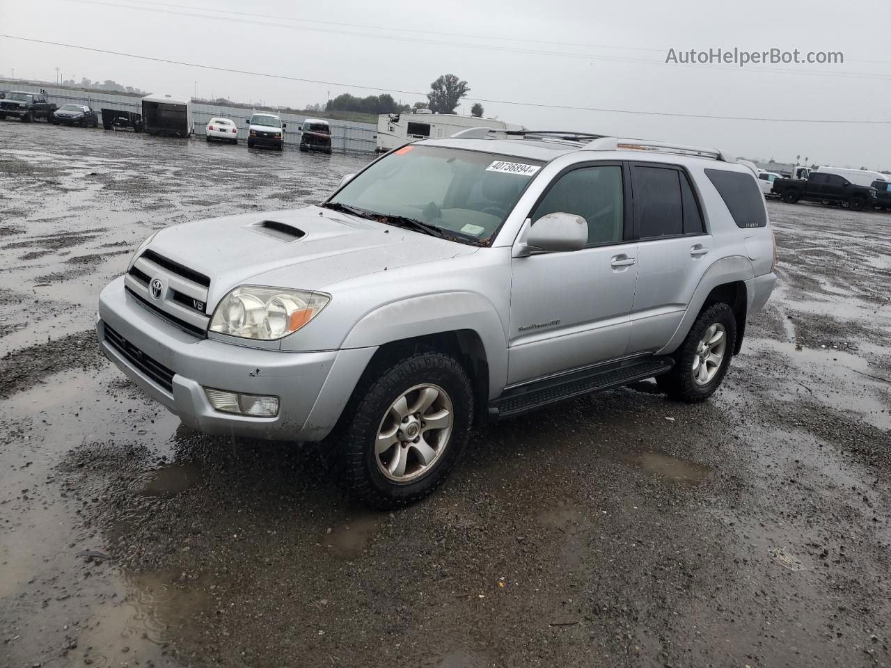 2004 Toyota 4runner Sr5 Silver vin: JTEBT14R840043548