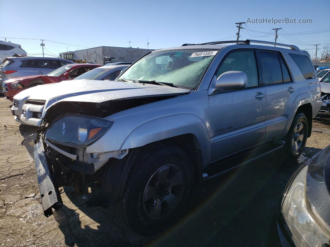 2004 Toyota 4runner Limited Silver vin: JTEBT17R348010860