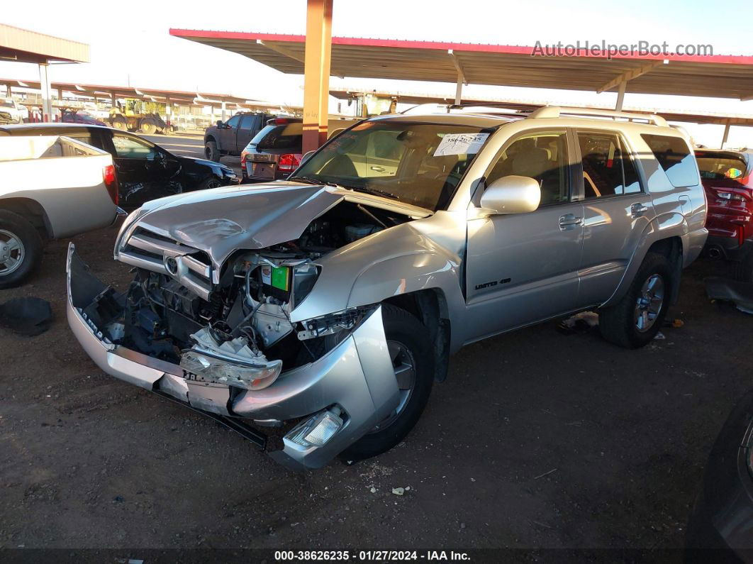 2004 Toyota 4runner Limited V8 Silver vin: JTEBT17R548015168