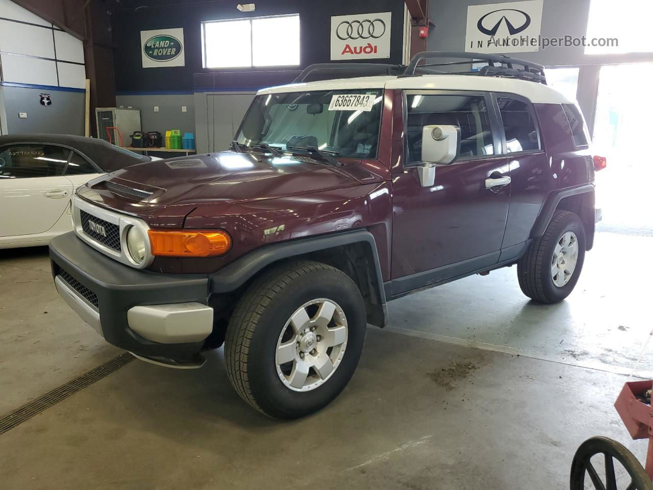 2007 Toyota Fj Cruiser Maroon vin: JTEBU11F070037173