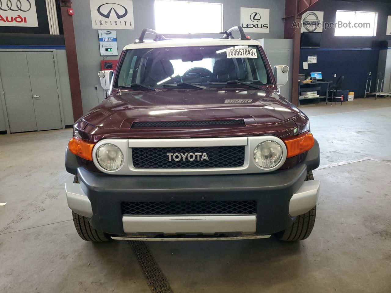 2007 Toyota Fj Cruiser Maroon vin: JTEBU11F070037173