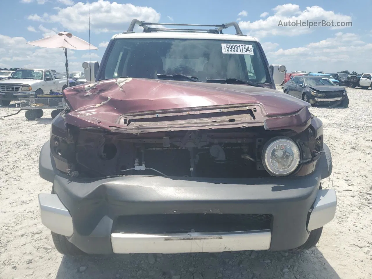 2007 Toyota Fj Cruiser  Бордовый vin: JTEBU11F270043136