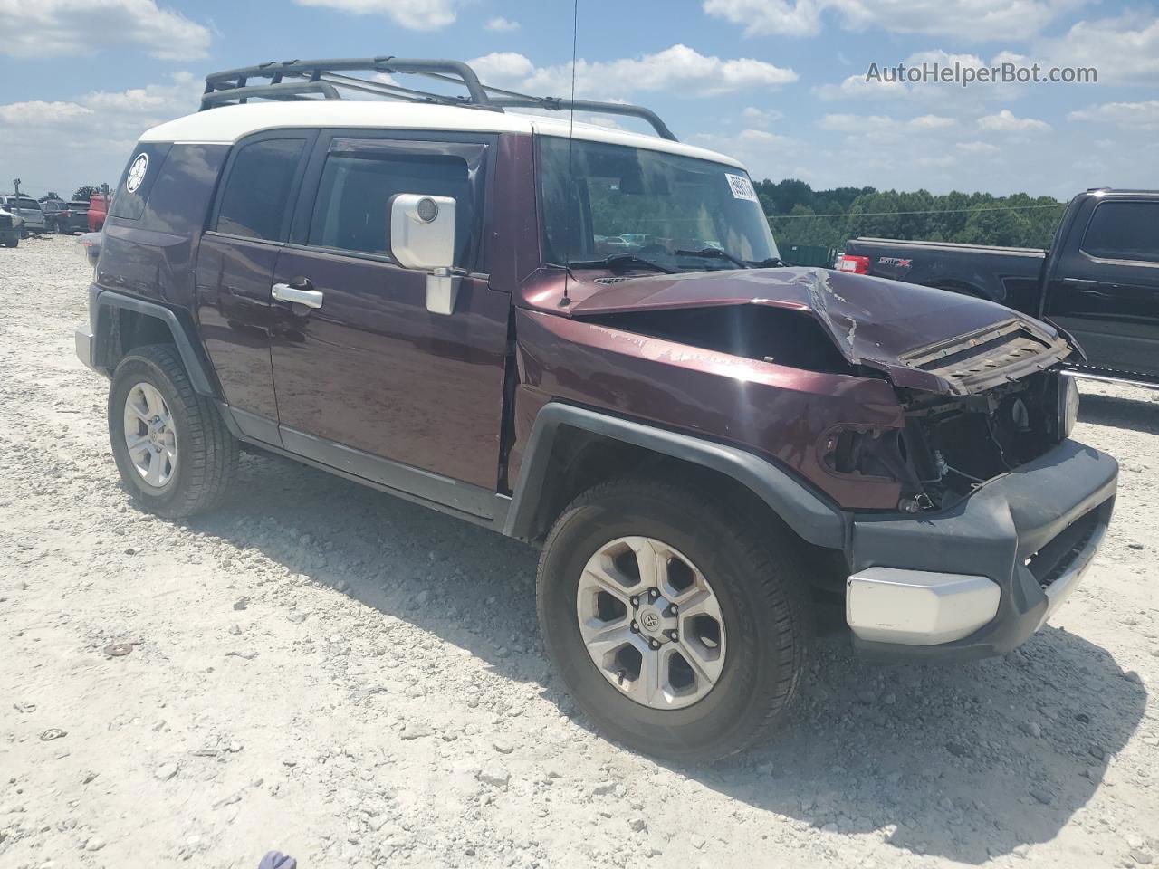 2007 Toyota Fj Cruiser  Бордовый vin: JTEBU11F270043136