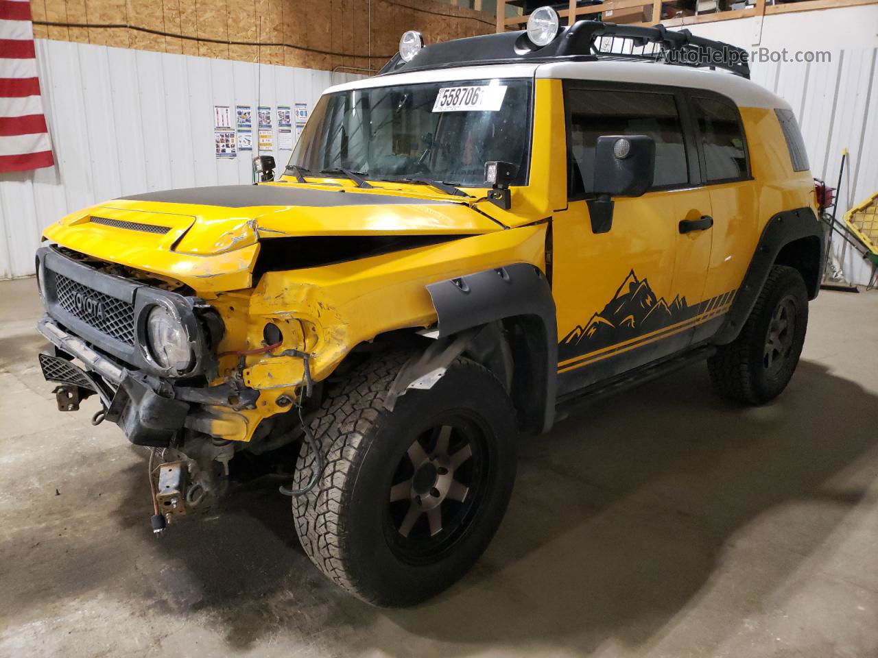 2007 Toyota Fj Cruiser  Yellow vin: JTEBU11F570014679