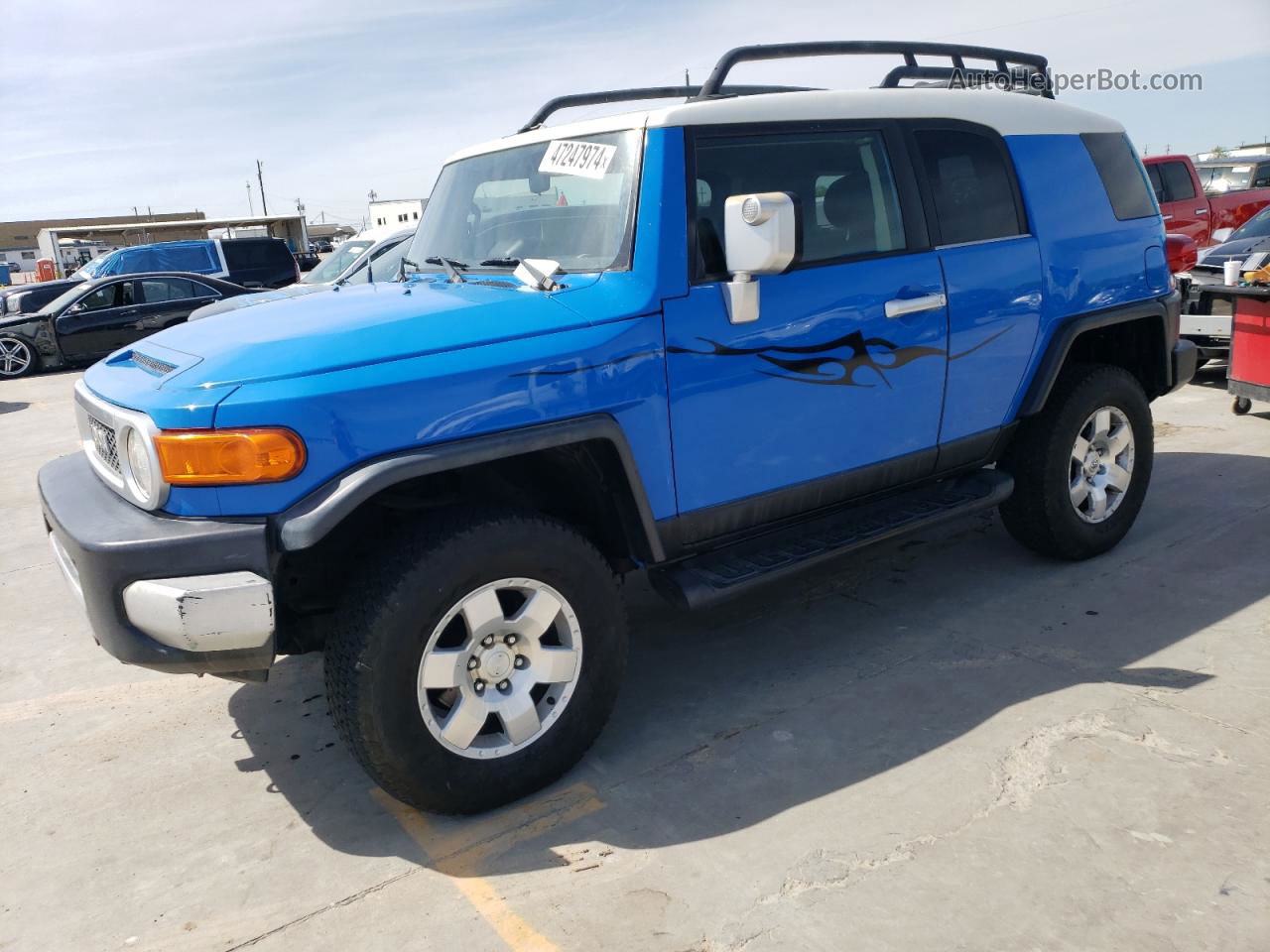 2007 Toyota Fj Cruiser Blue vin: JTEBU11F670013122