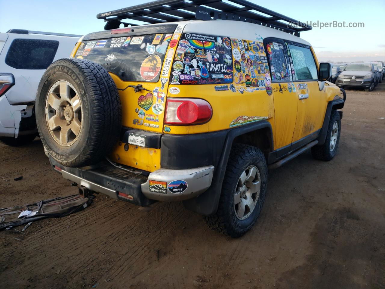 2007 Toyota Fj Cruiser  Yellow vin: JTEBU11F670055323